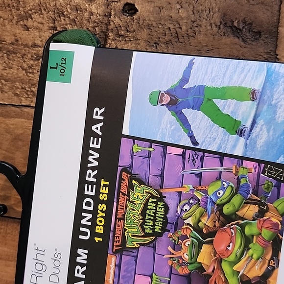 ClimateRight by Cuddl Duds TMNT Boys Thermal Set Size Large 10/12 - Picture 5 of 11